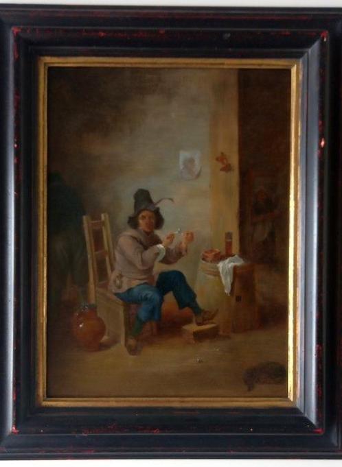 David Teniers 1610-1690, Navolger van - The Smoker, Antiek en Kunst, Kunst | Schilderijen | Klassiek