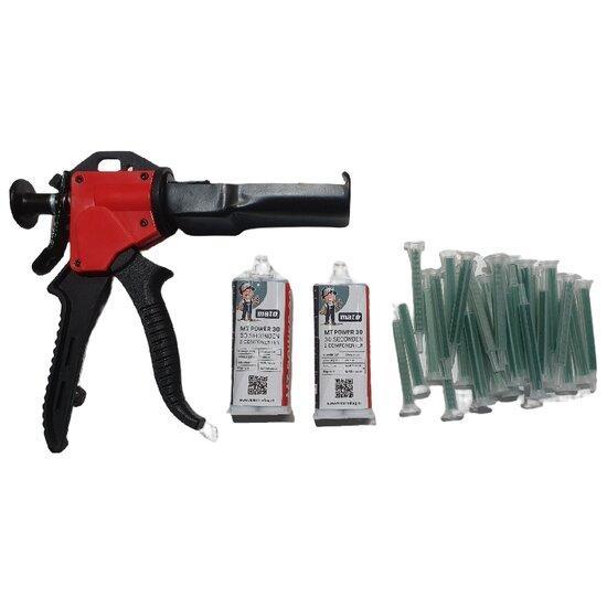MT Set 2 tubes MT30 2 componentenlijm 30 seconden, 1 pistoo, Doe-het-zelf en Verbouw, Overige Doe-het-zelf en Verbouw, Verzenden
