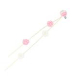 Haarspeld Duckklem Linten Bloemen Wit Roze, Verzenden, Nieuw