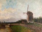 J.H. Doeleman (1848-1913) - Molen in landschap, Antiek en Kunst, Kunst | Schilderijen | Klassiek