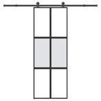 vidaXL Schuifdeur met beslag 76x205 cm gehard glas en, Doe-het-zelf en Verbouw, Deuren en Horren, Verzenden, Nieuw