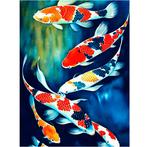 Diamond Painting Set - Koi Karpers - incl. Pen & Wax - 30x40, Hobby en Vrije tijd, Knutselen, Ophalen of Verzenden, Nieuw