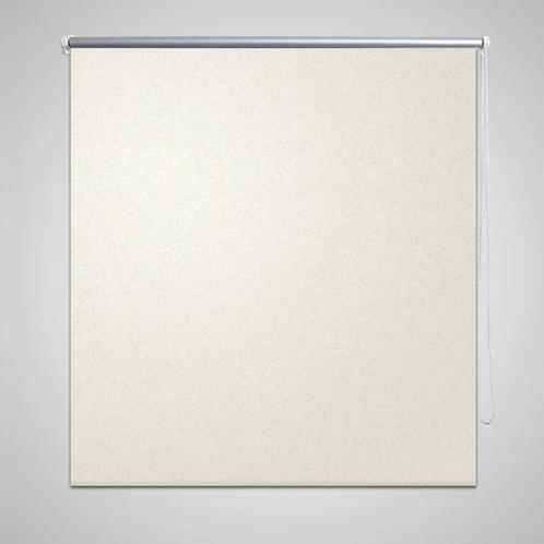 vidaXL Rolgordijn verduisterend 120 x 230 cm crême, Huis en Inrichting, Stoffering | Gordijnen en Lamellen, Wit, Nieuw, Verzenden
