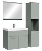 Badkamermeubel Set Montreal 60 x 35 cm - Mat Groen, Huis en Inrichting, Badkamer | Badkamermeubels, Verzenden, Nieuw, Wastafelkast