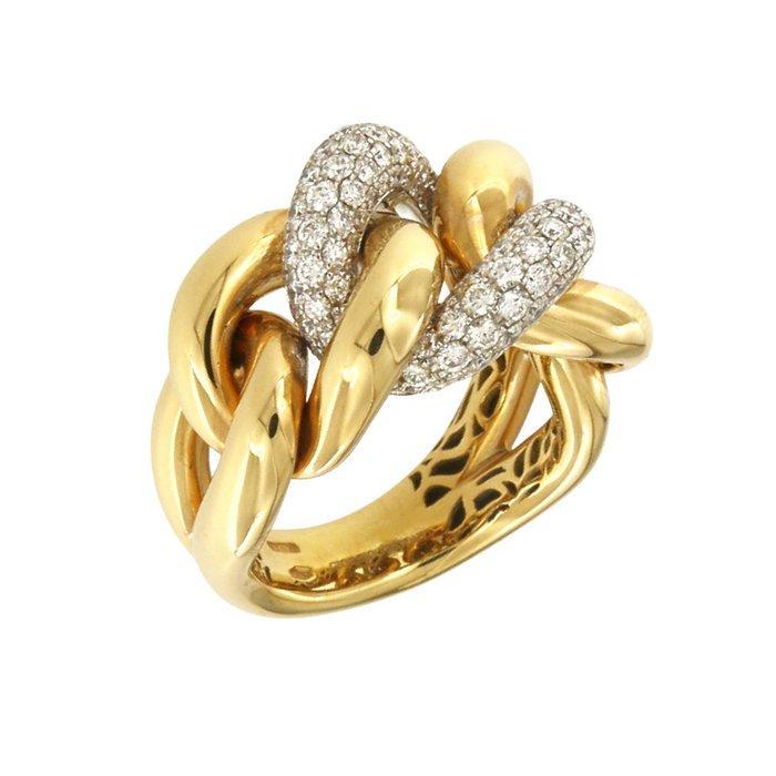 Giorgio Visconti - Ring - 18 karaat Geel goud, Witgoud -, Sieraden, Tassen en Uiterlijk, Ringen
