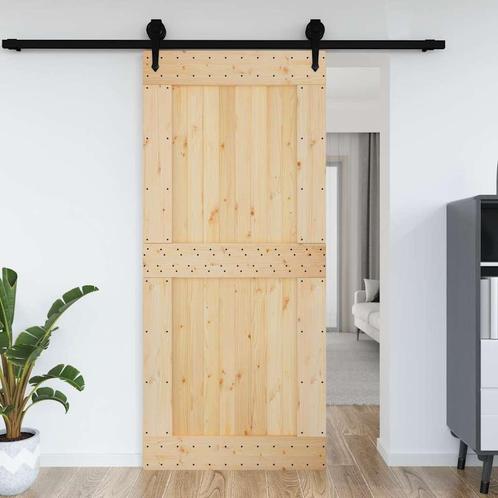 vidaXL Deur NARVIK 100x210 cm massief grenenhout, Doe-het-zelf en Verbouw, Deuren en Horren, Nieuw, Verzenden