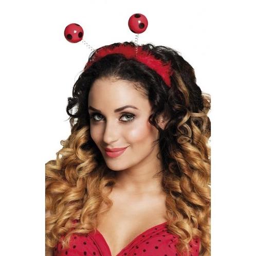 Lieveheersbeestje haarband rood met zwart - Diadeems, Hobby en Vrije tijd, Feestartikelen, Ophalen of Verzenden