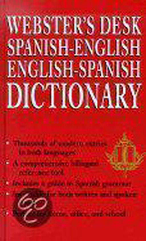Websters Desk Spanish-English English-Spanish Dictionary, Boeken, Taal | Engels, Zo goed als nieuw, Verzenden