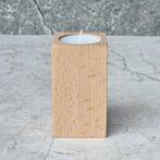 HOCHO Beukenhouten Waxinelichthouder 50x50x90mm - Sfeervo..., Ophalen of Verzenden, Nieuw