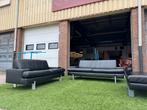 Bankstel ROLF BENZ AK 644 2,5+2zit bank zwart leer design, Design, Rechte bank, Vierpersoons of meer, Leer