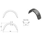 Spatbord 12/13 inch type boottrailer 20/66, Ophalen of Verzenden, Nieuw