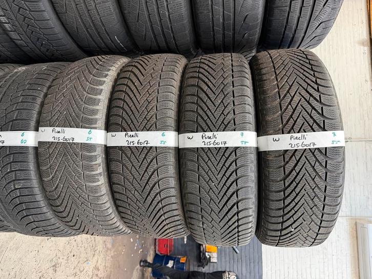 215-60-17 Pirelli Winterbanden 7mm Incl Montage 215 60 17, Auto-onderdelen, Banden en Velgen, 17 inch, Winterbanden, 215 mm, Personenwagen