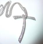 Ketting met hanger - 18 karaat Witgoud -  2.00ct. tw.