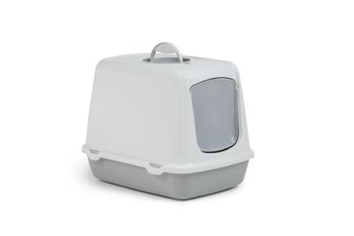 Kattenbak Oscar Donkergrijs/wit 50X37X39 CM, Dieren en Toebehoren, Katten-accessoires, Nieuw, Ophalen of Verzenden