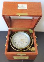 Tweedaagse scheepschronometer - GUB Glashütte - Hout,, Antiek en Kunst, Antiek | Klokken