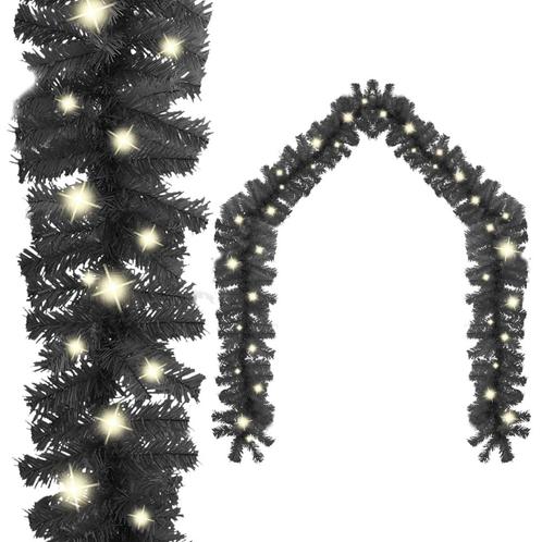 vidaXL Kerstslinger met LED-lampjes 5 m zwart, Diversen, Kerst, Nieuw, Verzenden