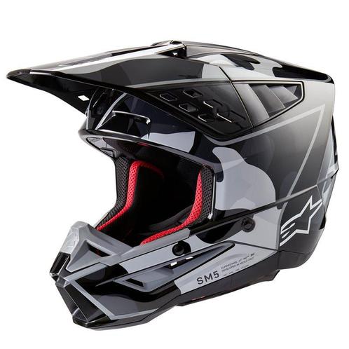 Alpinestars S-M5 Rover 2 Helmet Ece 22.06 Black Silver, Motoren, Kleding | Motorhelmen, Offroadhelm, Heren, L, Nieuw met kaartje