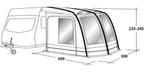 Outwell Caravanvoortent Mirage 300SA, Ophalen of Verzenden, Nieuw, Outwell