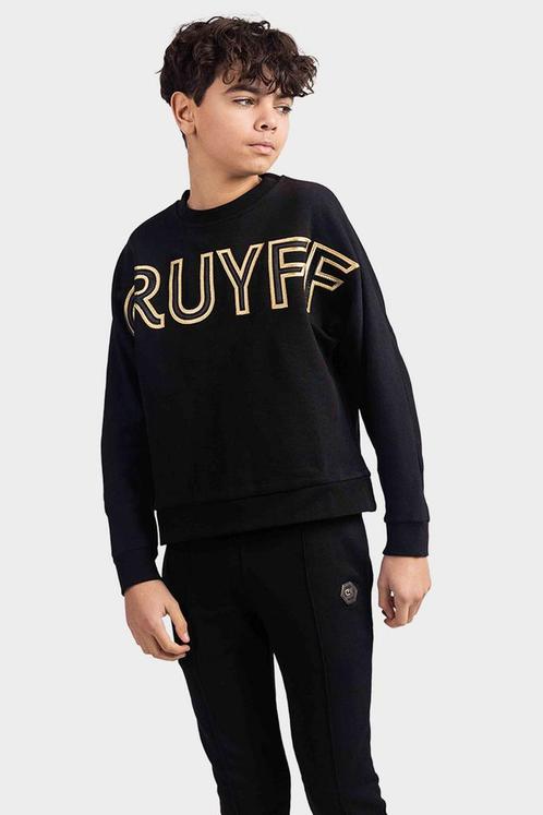 Cruyff Mover Sweater Kids Zwart/Goud, Kleding | Heren, Truien en Vesten, Zwart, Nieuw, Verzenden