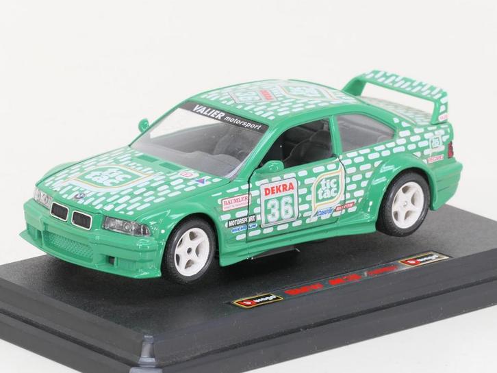 Schaal 1:24 Bburago 0544 BMW M3 1993 Tic Tac (Automodellen), Hobby en Vrije tijd, Modelauto's | 1:24, Zo goed als nieuw, Bburago