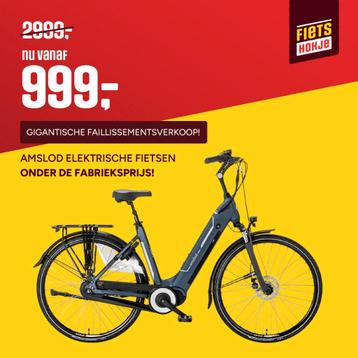 AMSLOD e-bikes, mega partij, faillissement-verkoop, OP = OP beschikbaar voor biedingen
