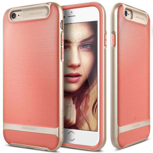 Caseology Wavelength Series iPhone 6S / 6 Plus Coral Pink +, Telecommunicatie, Mobiele telefoons | Hoesjes en Frontjes | Apple iPhone
