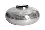 Moderne decoratieve vaas ABSTRACT ORIENT 35cm zilver rond, Ophalen of Verzenden, Nieuw