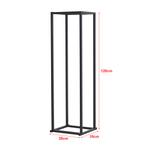 [en.casa] Brandhout rek Tibro houtopslag 35x35x120 cm zwart, Verzenden