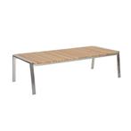 *WOONWINKEL* Brafab Naos RVS Tuin Salontafel Met Teakhout, Verzenden, Nieuw