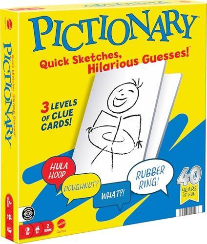 Mattel Pictionary gezelschapsspel f van €33,99 voor €27,19, Hobby en Vrije tijd, Gezelschapsspellen | Bordspellen, Ophalen of Verzenden