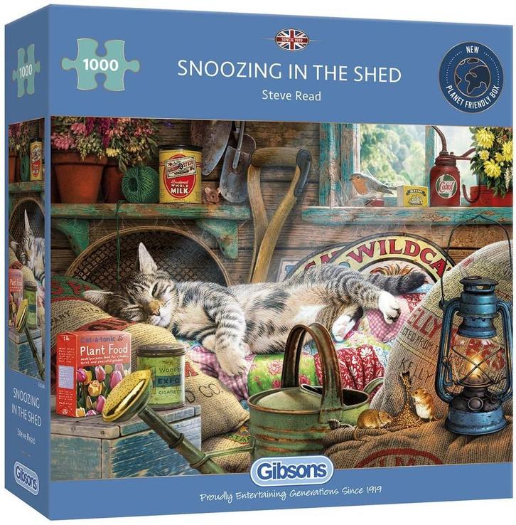 Snoozing in the Shed - Steve Read Puzzel (1000 stukjes) |, Hobby en Vrije tijd, Denksport en Puzzels, Nieuw, Verzenden