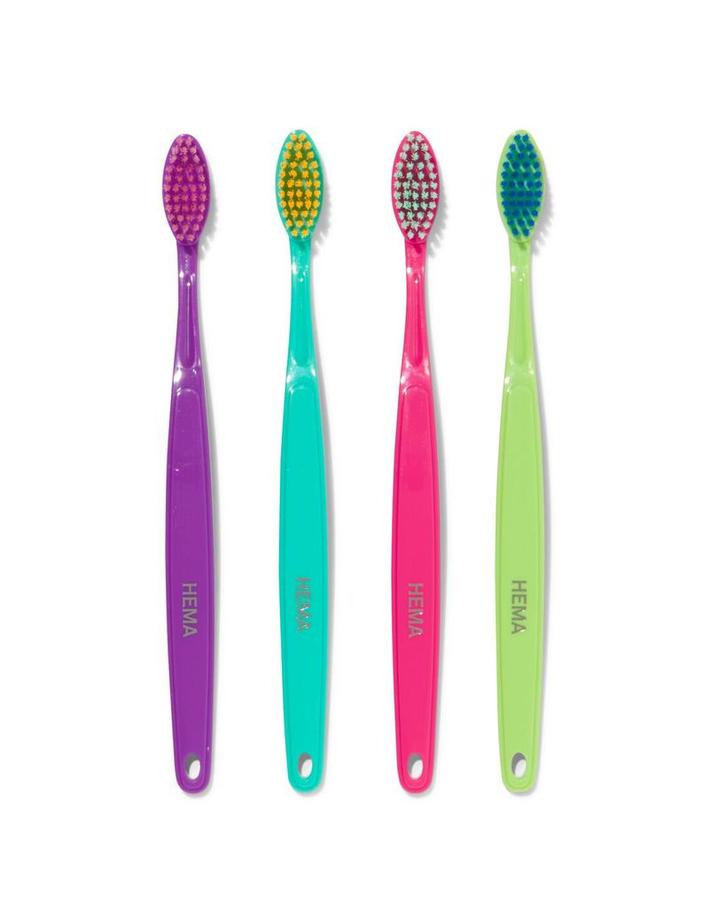HEMA Tandenborstels - medium - 4 stuks, Sieraden, Tassen en Uiterlijk, Uiterlijk | Mondverzorging, Nieuw, Verzenden