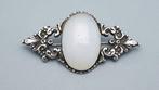 Zilver, Art Deco, Maansteen. - Broche - J. Verkerk,