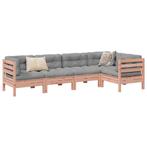 vidaXL 5-delige Loungeset met kussens massief douglas, Verzenden, Nieuw, Loungeset