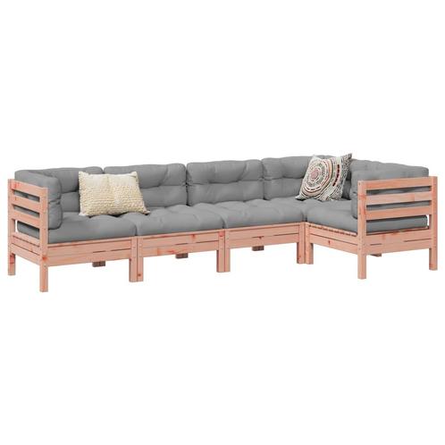 vidaXL 5-delige Loungeset met kussens massief douglas, Tuin en Terras, Tuinsets en Loungesets, Loungeset, Nieuw, Verzenden