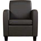 Leren fauteuil Joy - Hermes Caffe (donkerbruin) - Poten, Nieuw, Ophalen of Verzenden, Eigentijds, Klassiek, Modern, 50 tot 75 cm