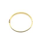 Gouden brede slavenarmband | Ø 60 mm (tijdloos sieraad), Sieraden, Tassen en Uiterlijk, Armbanden, Ophalen of Verzenden, Gebruikt