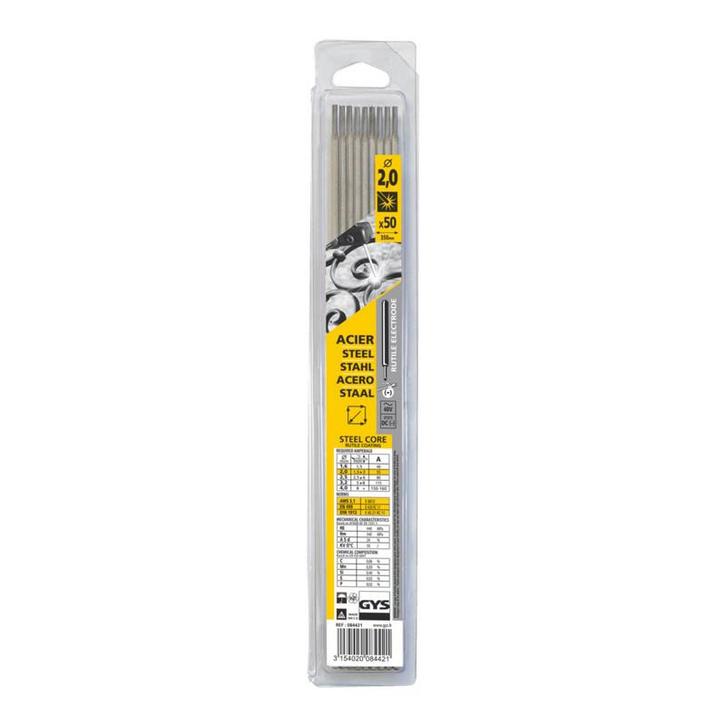 Laselektroden staal GYS rutiel 6013 2,0mm blister 50 stuks, Doe-het-zelf en Verbouw, Gereedschap | Lasapparaten, Overige typen