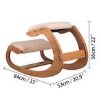 Ergonomische houten knielstoel schommelend met dikke kussens, Verzenden, Ergonomisch, Nieuw, Bureaustoel
