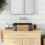 vidaXL Opzetwasbak rechthoekig 46x35,5x13 cm keramiek zwart, Doe-het-zelf en Verbouw, Sanitair, Verzenden, Nieuw