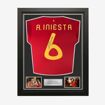 Andrés Iniesta Signed & Framed Spain 2020 Football Shirt beschikbaar voor biedingen