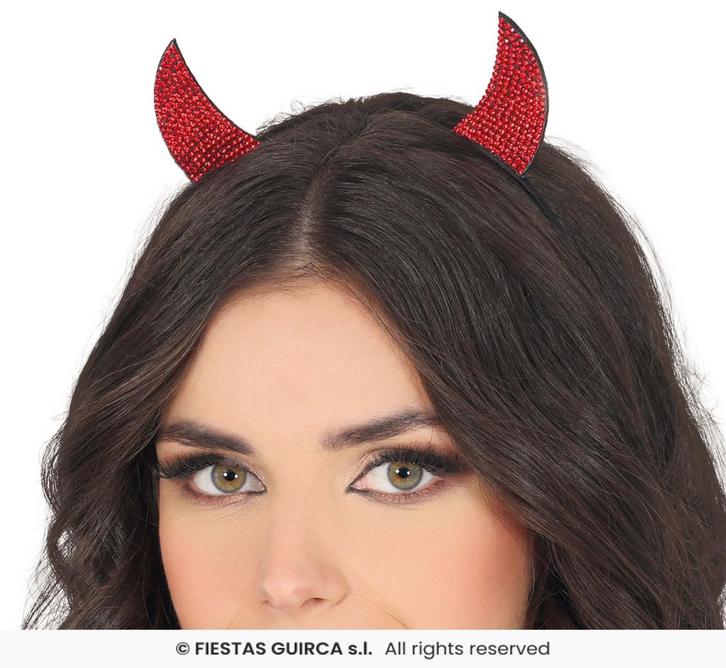 Duiveldiadeem met Rode Steentjes, Hobby en Vrije tijd, Feestartikelen, Feestartikel, Nieuw, Verzenden