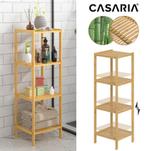 Bamboe staande opbergrek met 5 legplanken 110x33x33cm, Huis en Inrichting, Kasten | Televisiemeubels, Verzenden, Nieuw