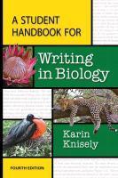 A Student Handbook for Writing in Biology 9781464150760, Boeken, Verzenden, Zo goed als nieuw