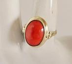 Zonder minimumprijs - Ring - 8 karaat Geel goud - Koraal, Sieraden, Tassen en Uiterlijk, Ringen, Nieuw