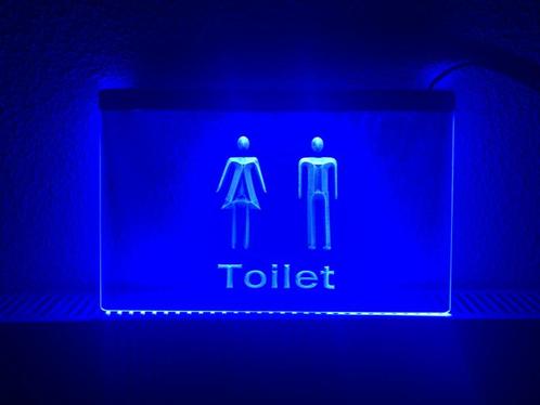 WC toilet neon bord lamp LED cafe verlichting reclame lichtb, Verzamelen, Merken en Reclamevoorwerpen, Nieuw, Verzenden
