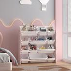 Kinderkast Vestnes met 12 boxen 78x86x27 cm roze en wit [en., Verzenden, Nieuw