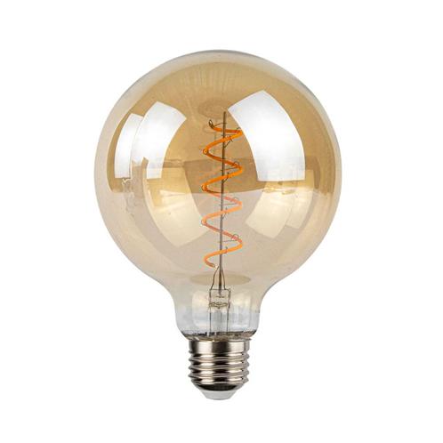 Highlight LED Filament globe lamp Amber G125 9 Watt Dimbaar, Huis en Inrichting, Lampen | Losse lampen, Ophalen of Verzenden