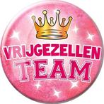 XL roze vrijgezellen team button feest artikelen, Verzamelen, Ophalen of Verzenden, Nieuw