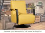 Leren draaifauteuil Mood - Toledo Giallo (geel) -, Huis en Inrichting, Fauteuils, Nieuw, Ophalen of Verzenden, 50 tot 75 cm, Industrieel, Modern